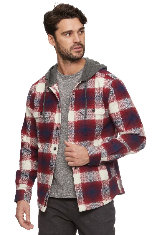 Eastchester Hooded Herringbone Shirt Jacket