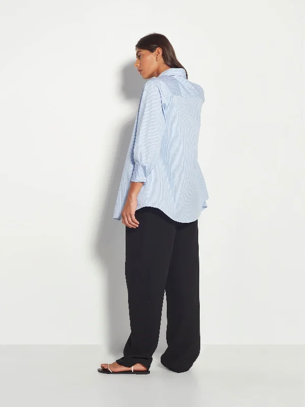 Elara Shirt (Ticking Stripe) Ice Stripe