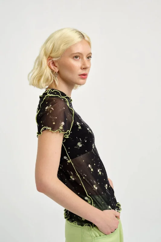 Eliza Faulkner Remy Tee (Black Floral Mesh)