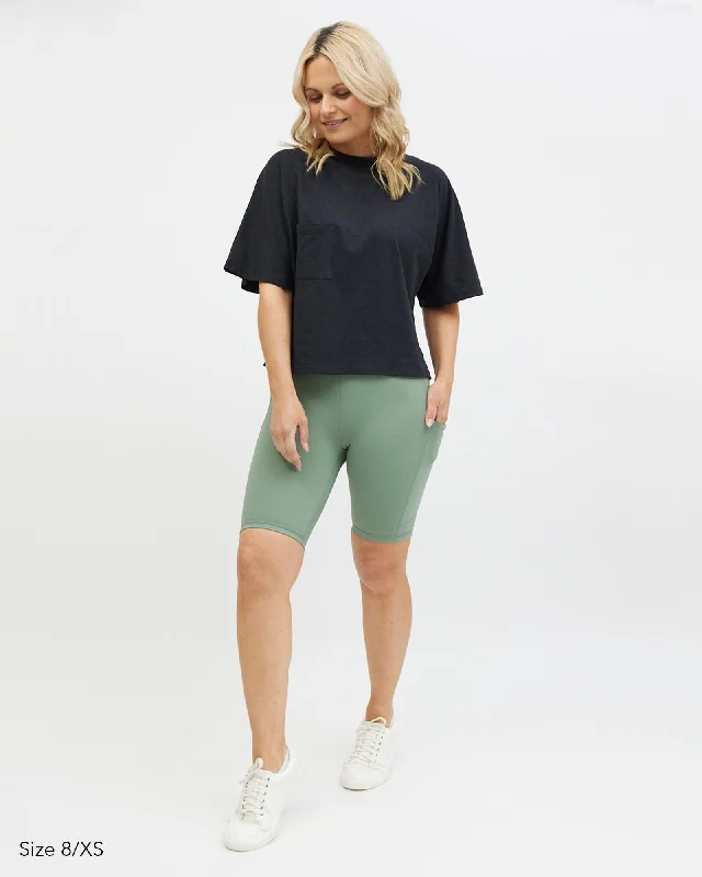 Elm Crop Tee - Black