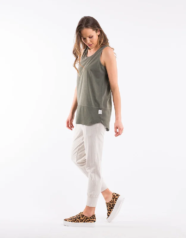 Elm - Fundamental Rib Tank in Khaki