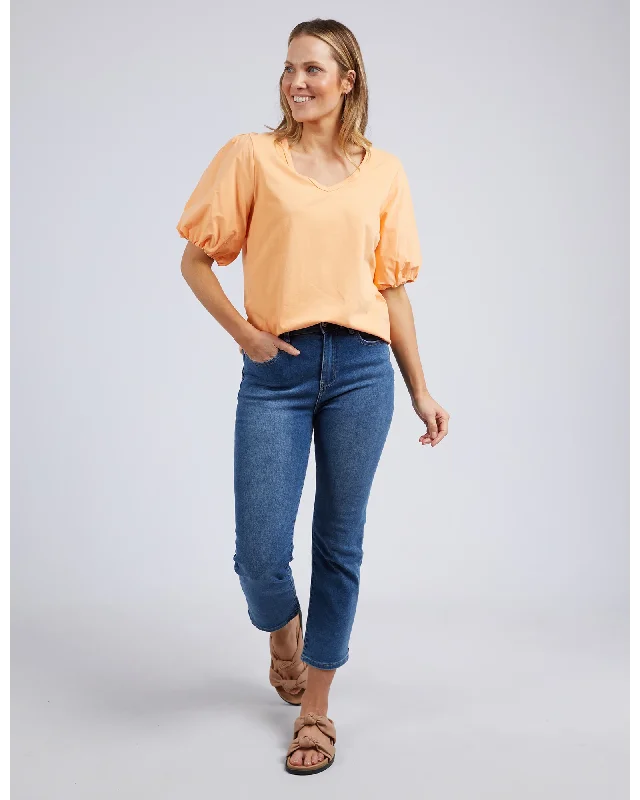 Elm - Joy Puff Sleeve Tee - Papaya