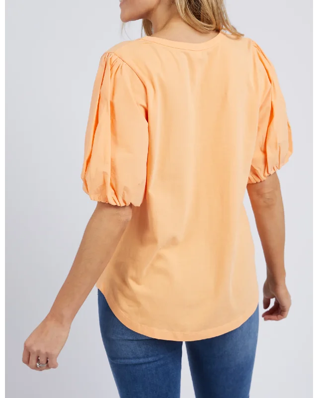 Elm - Joy Puff Sleeve Tee - Papaya