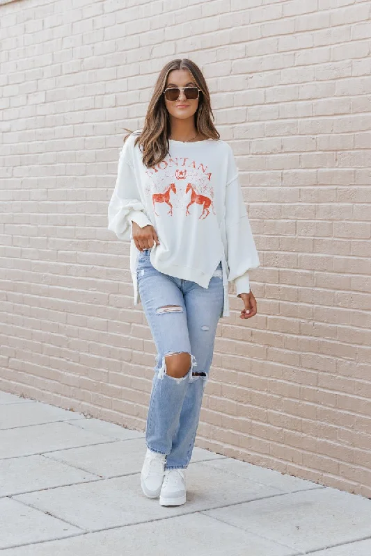 Free People Montana Graphic Camden Sweatshirt