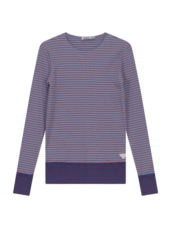 FYI Striped Crewneck Top