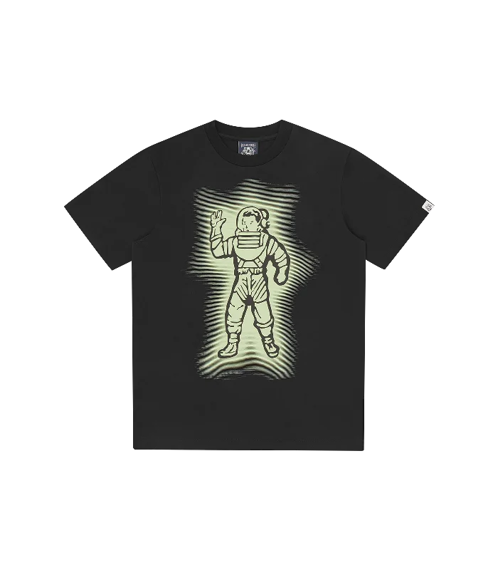 GLOW STANDING ASTRONAUT T-SHIRT - BLACK