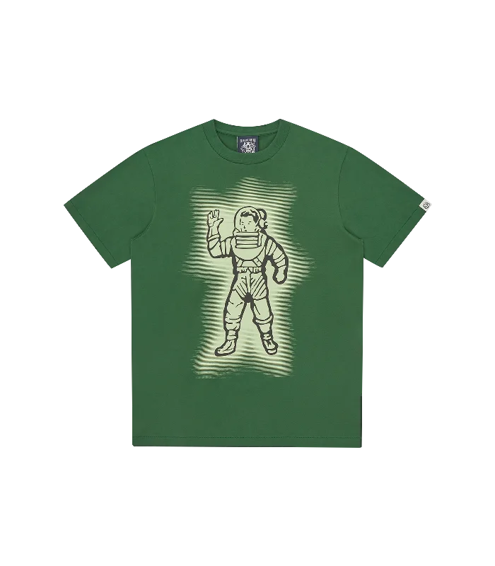 GLOW STANDING ASTRONAUT T-SHIRT - GREEN