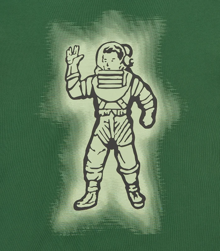 GLOW STANDING ASTRONAUT T-SHIRT - GREEN