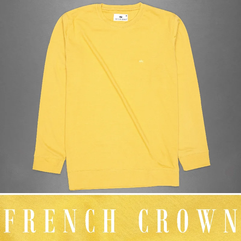 Goldenrod Yellow Full Sleeve Premium Cotton Jersey Sweatshirt