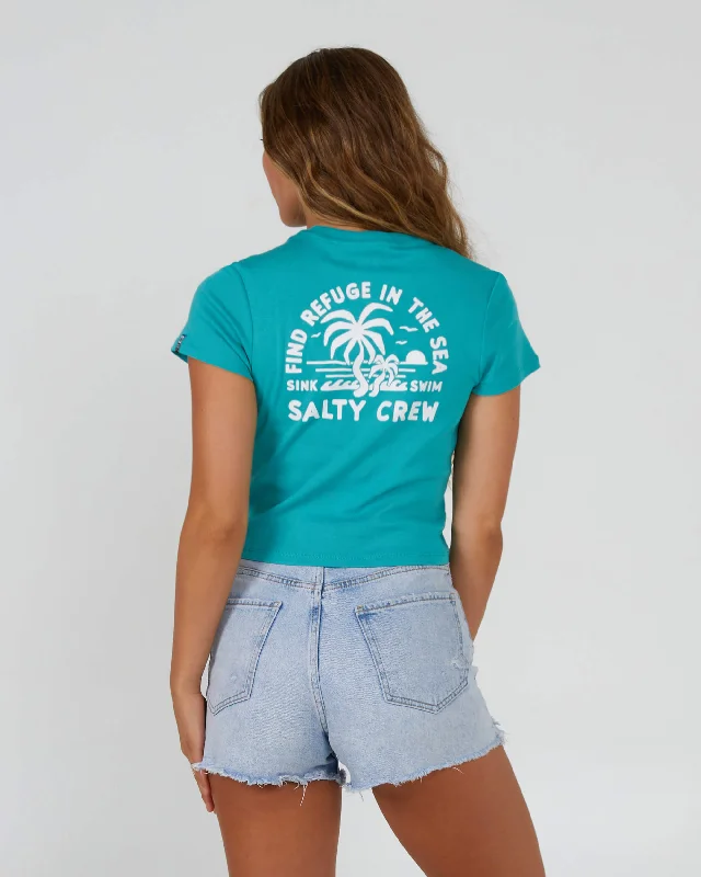 Good Times Baby Tee - Sea Green