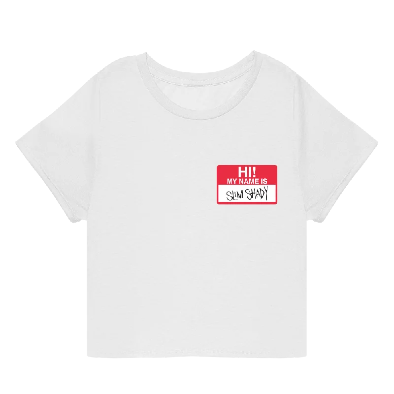 HI! MY NAME IS CROPPED T-SHIRT