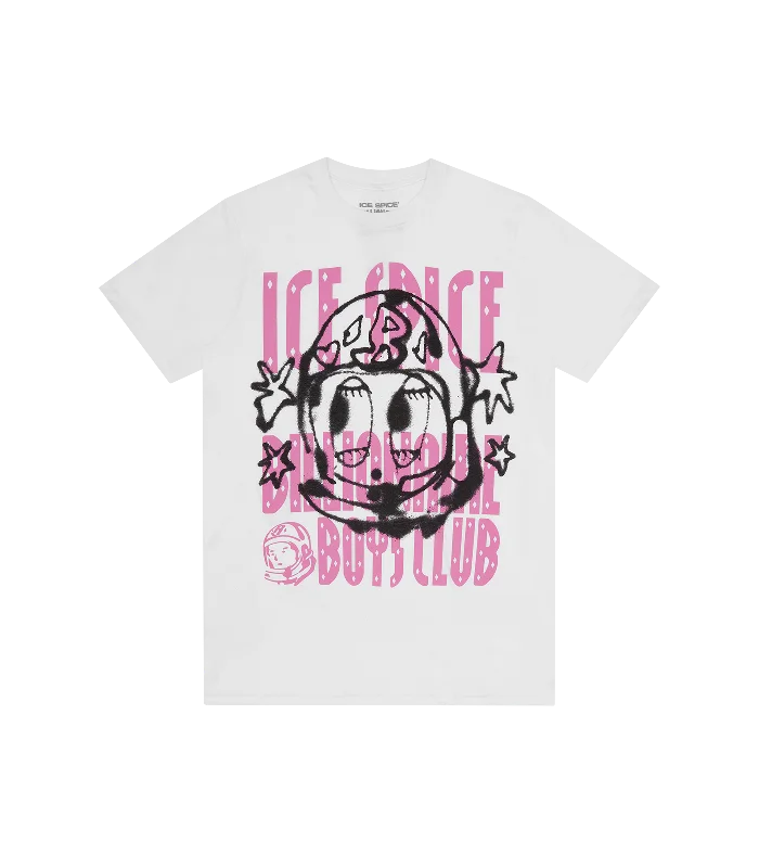 ICE SPICE X BBC GRAFFITI ICE MOON T-SHIRT - WHITE/PINK