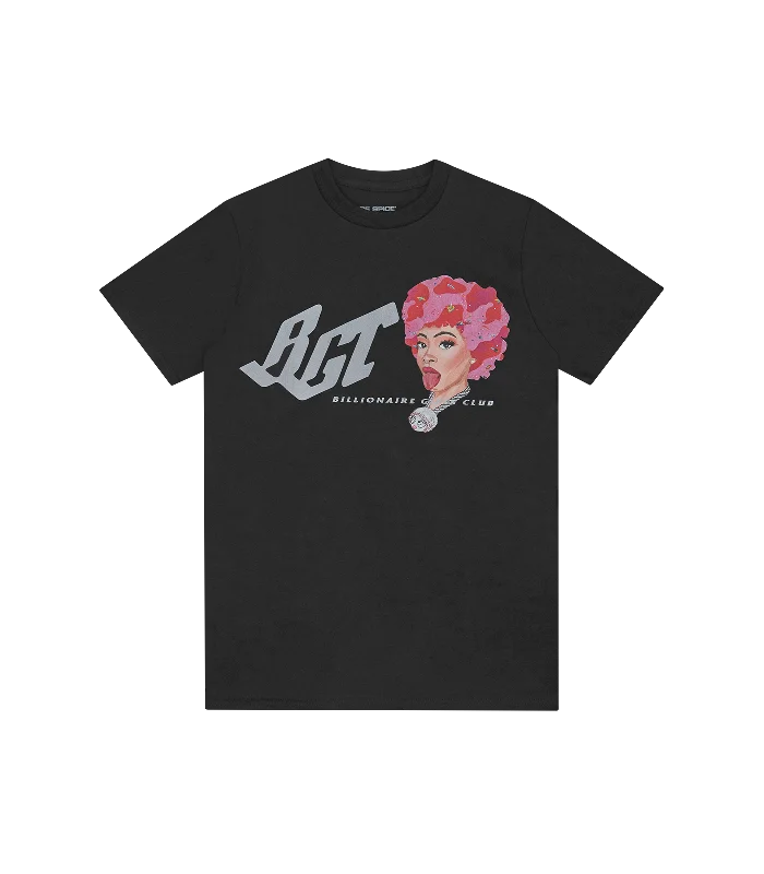 ICE SPICE X BBC PINK HAIR ICE T-SHIRT - BLACK