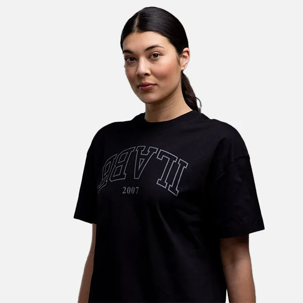 ilabb Womens Varsity Block Tee - Black