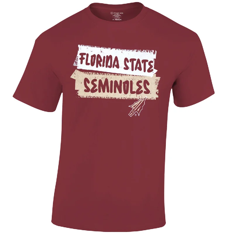 Image One Youth Florida State Seminoles Arrowhead Design Short Sleeve T-shirt - Garnet