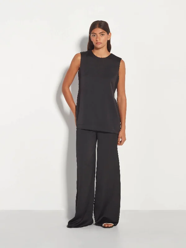 Indigo Tie Top (Luxe Crepe) Black