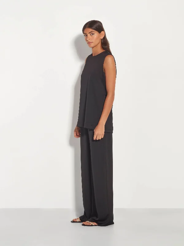 Indigo Tie Top (Luxe Crepe) Black