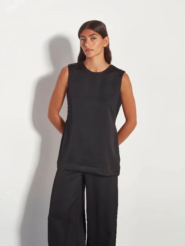 Indigo Tie Top (Luxe Crepe) Black