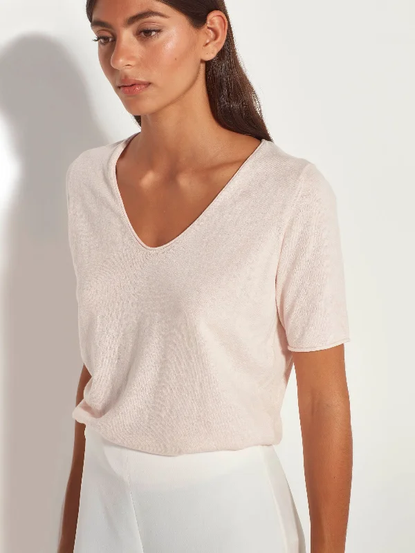 JHL V-Neck T (Fine Cotton Cashmere) Ballet Marle