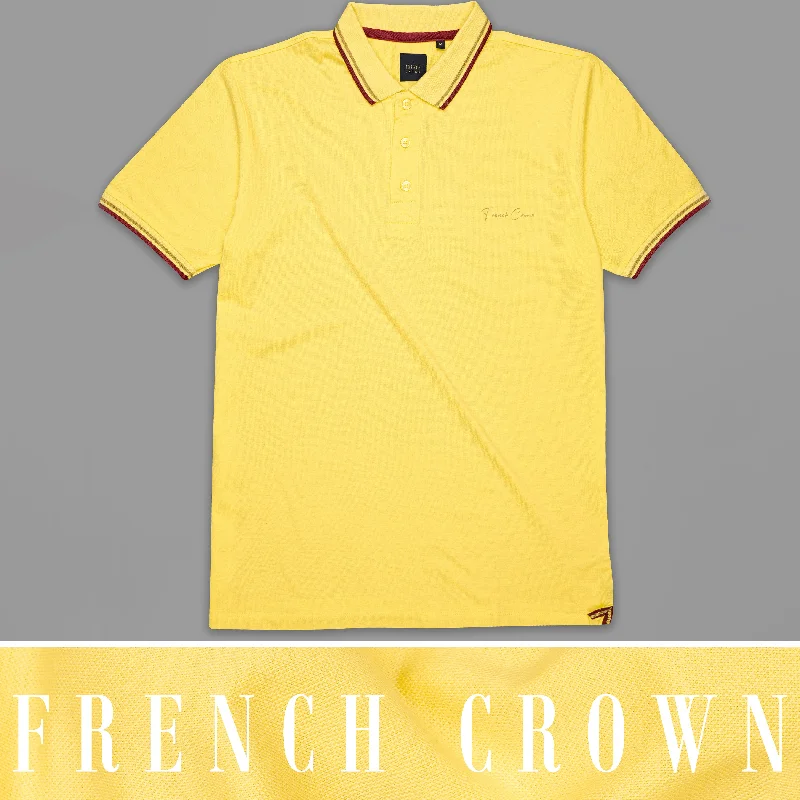 Kournikova Yellow Organic Cotton Mercerised Pique Polo