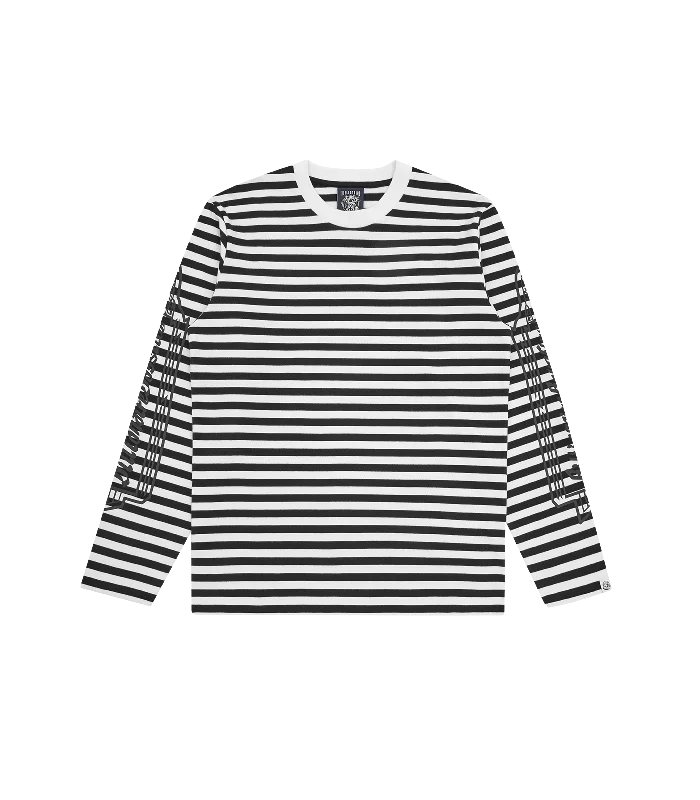 L/S STRIPE T-SHIRT - BLACK/WHITE