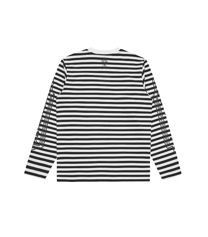 L/S STRIPE T-SHIRT - BLACK/WHITE