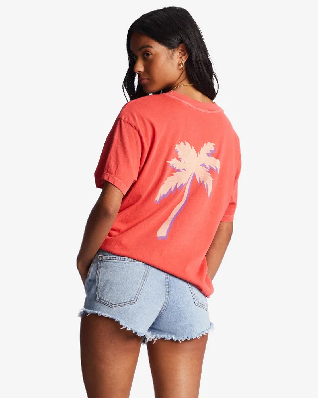 La Playa Oversized T-Shirt - Bright Poppy