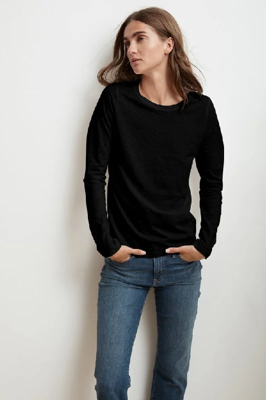 Liz Black Long Sleeve Tee