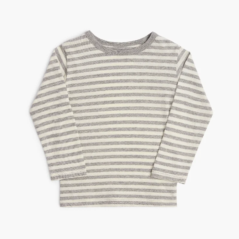 Heather Grey Stripe / 3-6 months