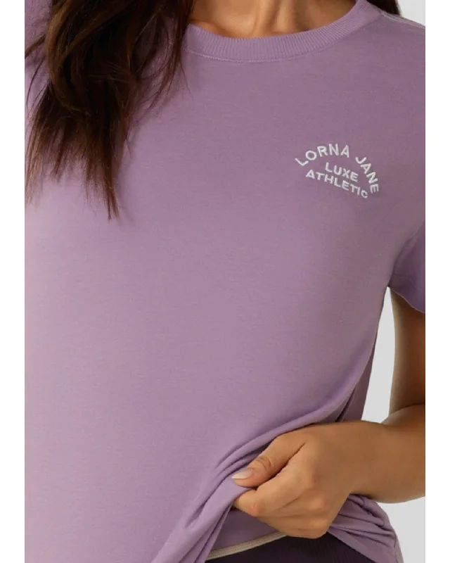 Lorna Jane Lotus T Shirt - Dusted Violet