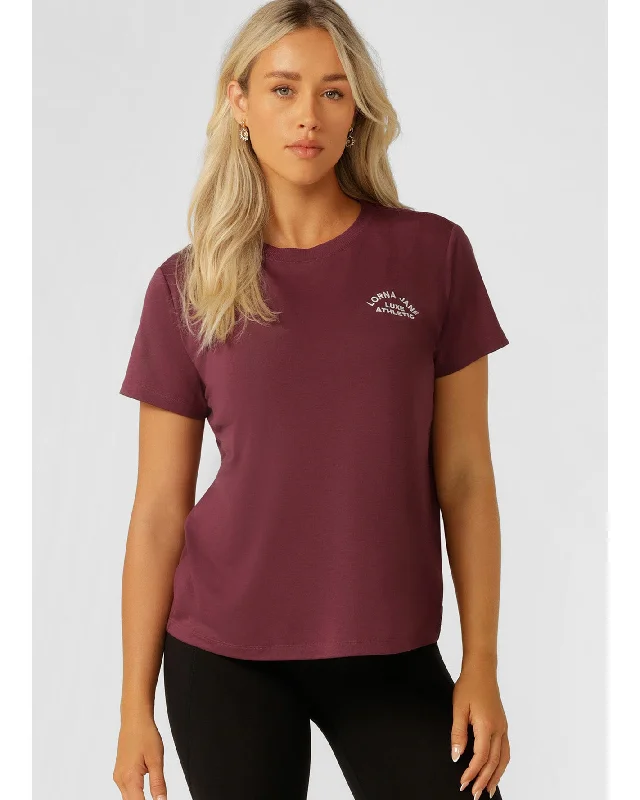 Lorna Jane Lotus T Shirt - Mulberry