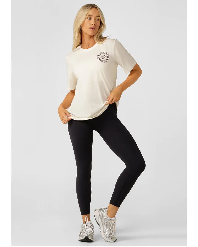 Lorna Jane Lotus Relaxed Fit T-Shirt - Cream