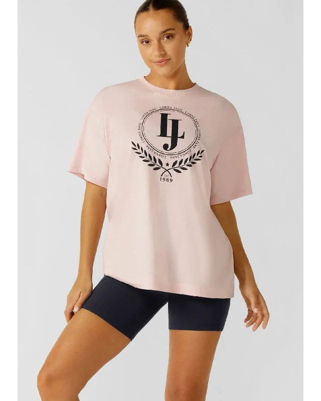 Lorna Jane Triumph Boyfriend Tee - Pale Peony