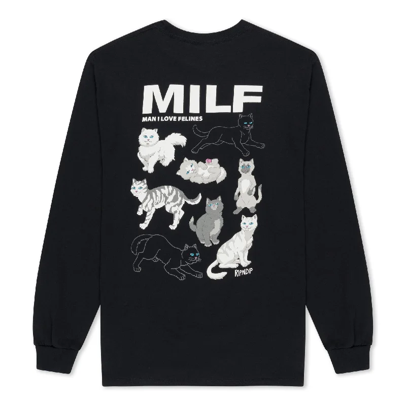 Man I Love Felines Long Sleeve (Black)