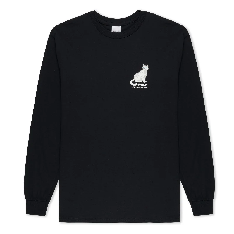 Man I Love Felines Long Sleeve (Black)