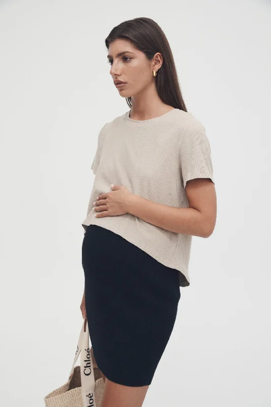 Avenue Nursing Tee (Biscuit)