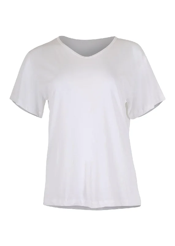 Merci Beaucoup T-Shirt White in Cotton Jersey