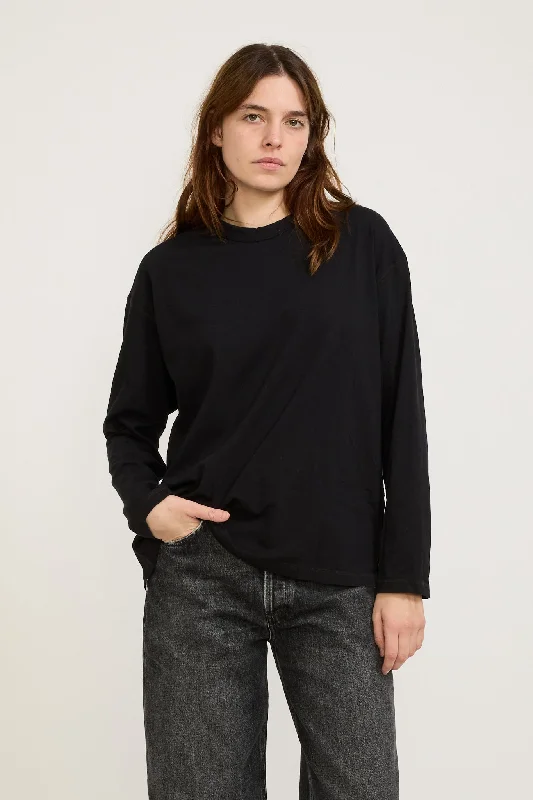 Midweight Coverstitch L/S T-Shirt Black