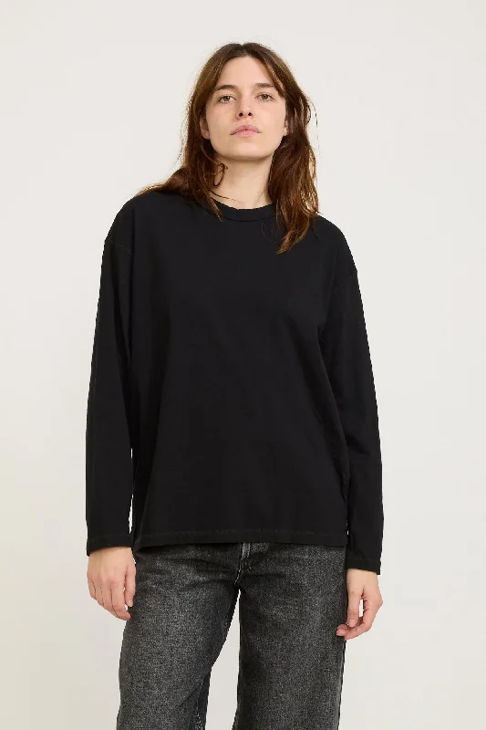 Midweight Coverstitch L/S T-Shirt Black