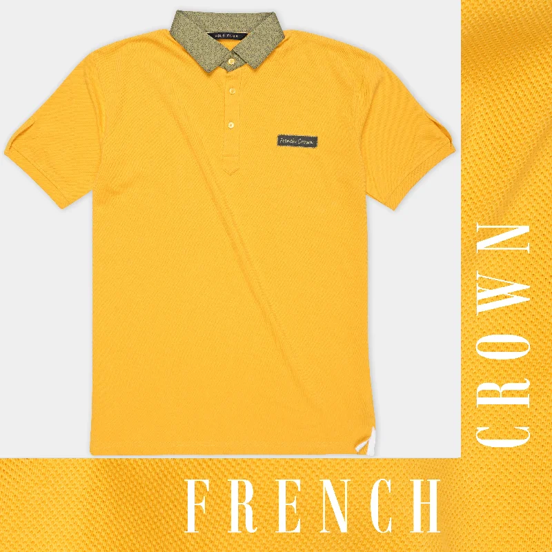 Mikado yellow Premium Cotton Pique Polo