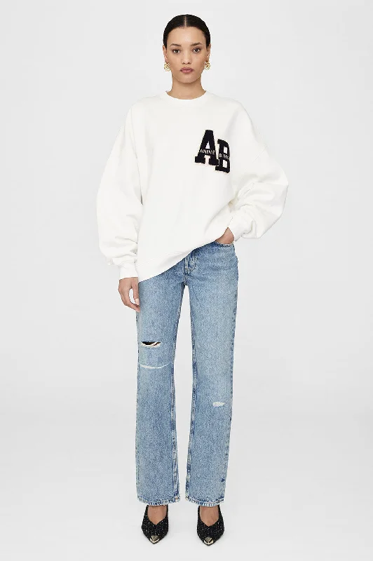 Miles Oversized Sweatshirt Letterman - Off White