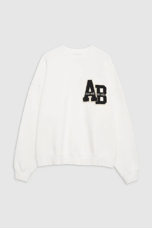 Miles Oversized Sweatshirt Letterman - Off White