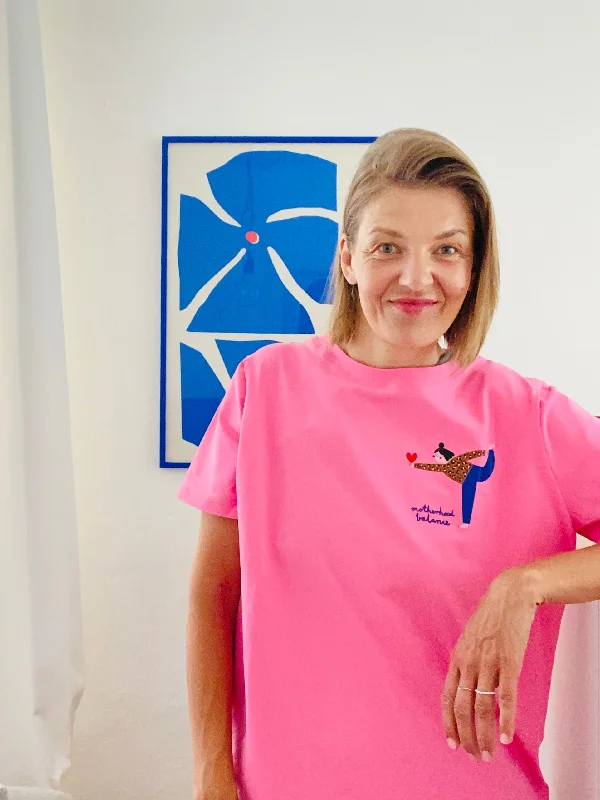 MOTHERHOOD BALANCE AUF PINK -  ERWACHSENEN T-SHIRT