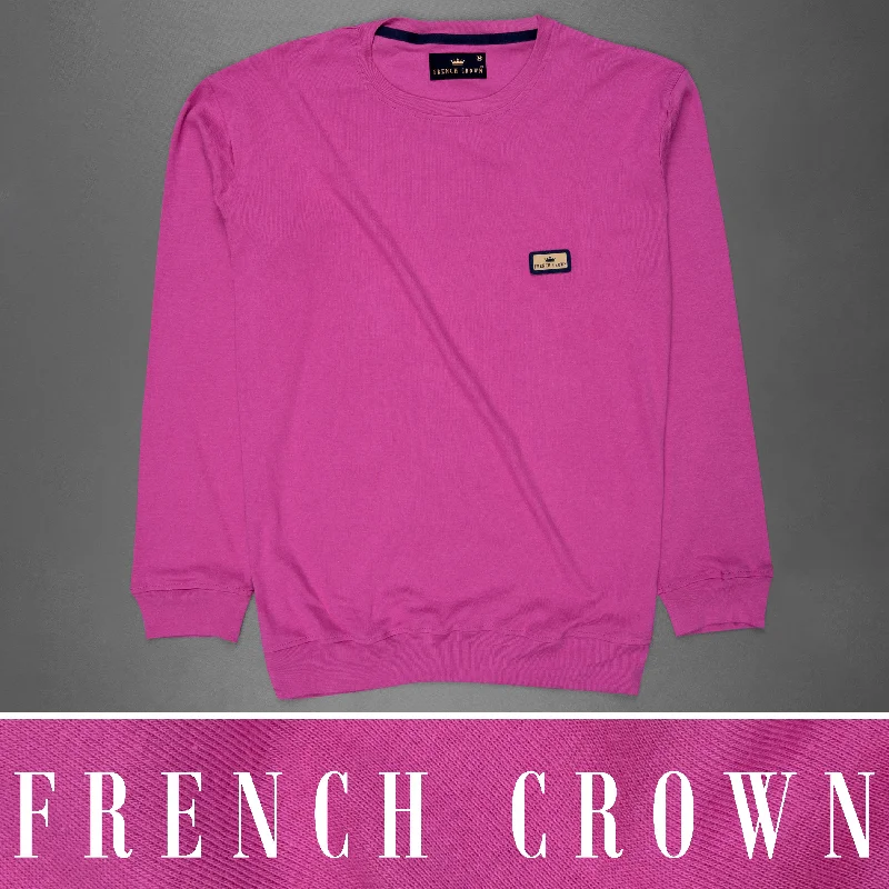 Mulberry Pink Full Sleeve Super Soft Premium Cotton Sweatshirt