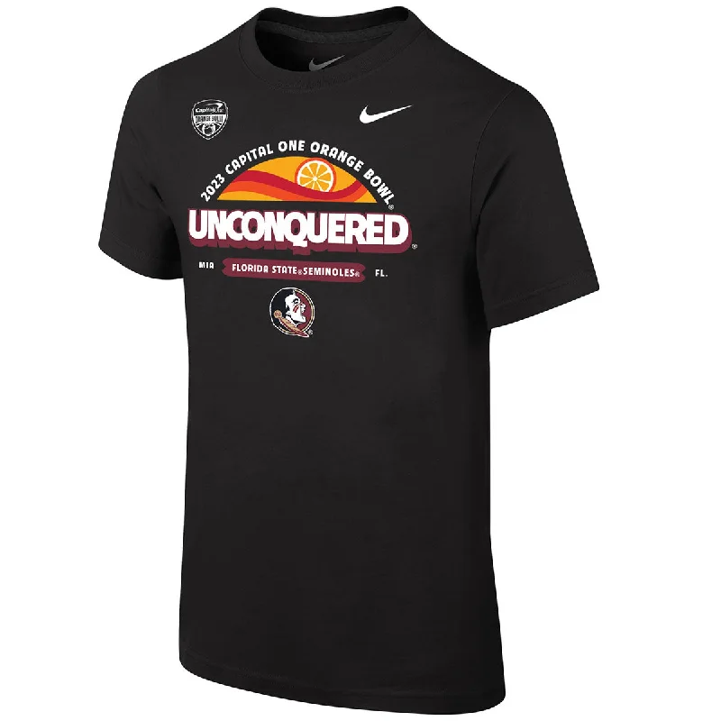 Nike Youth Florida State Seminoles Orange Bowl Unconquered Design Short Sleeve T-shirt - Black