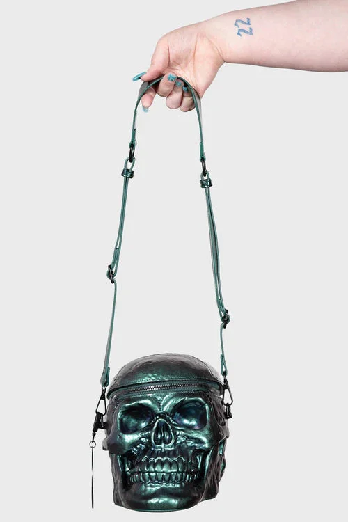 Oil Slick Green Grave Digger Skull Bag