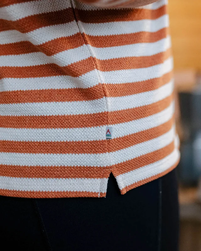 Panorama Striped LS T-Shirt - Glazed Ginger