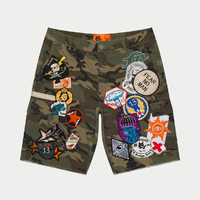 Patchwork Cargo Shorts