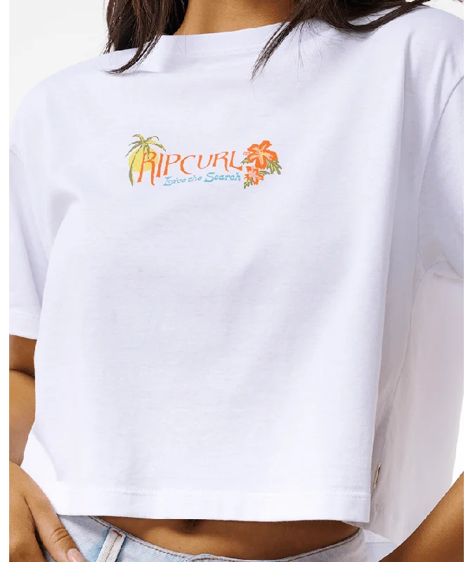 Rip Curl Island Crop Tee-White