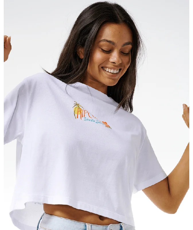 Rip Curl Island Crop Tee-White